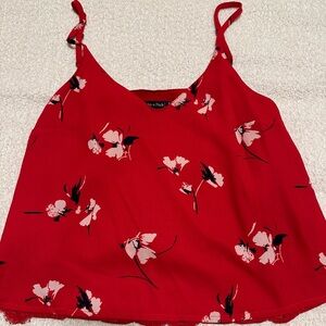 Abercrombie & Fitch Red Floral Women's Top